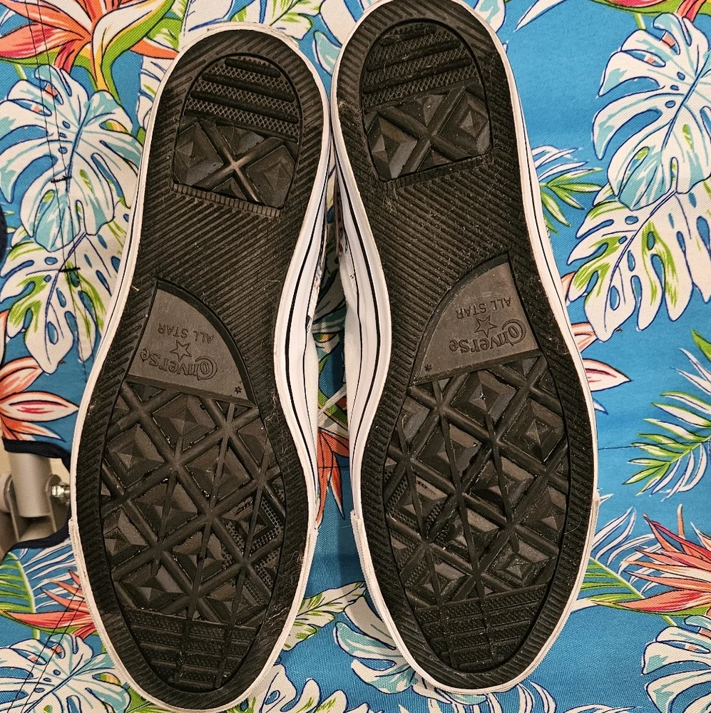 Converse Chuck Taylor White and Black Graphic High-Tops - Picture 6 of 10